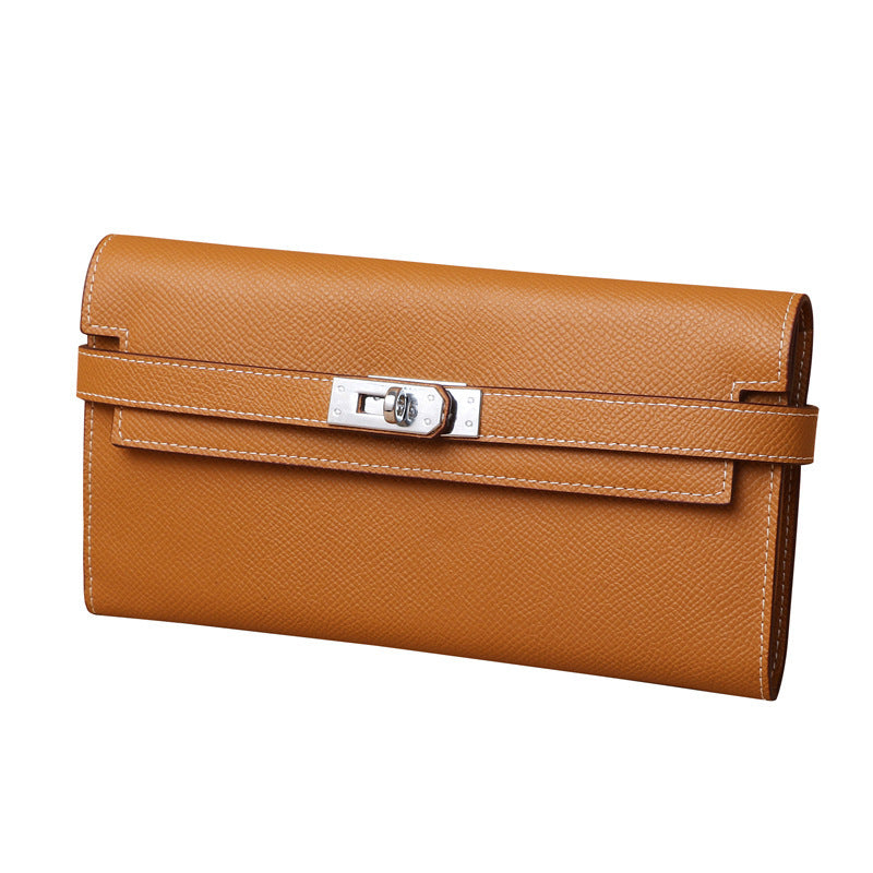Women's Fashion Classic Palm Print Cowhide Clutch Ladies Wallets