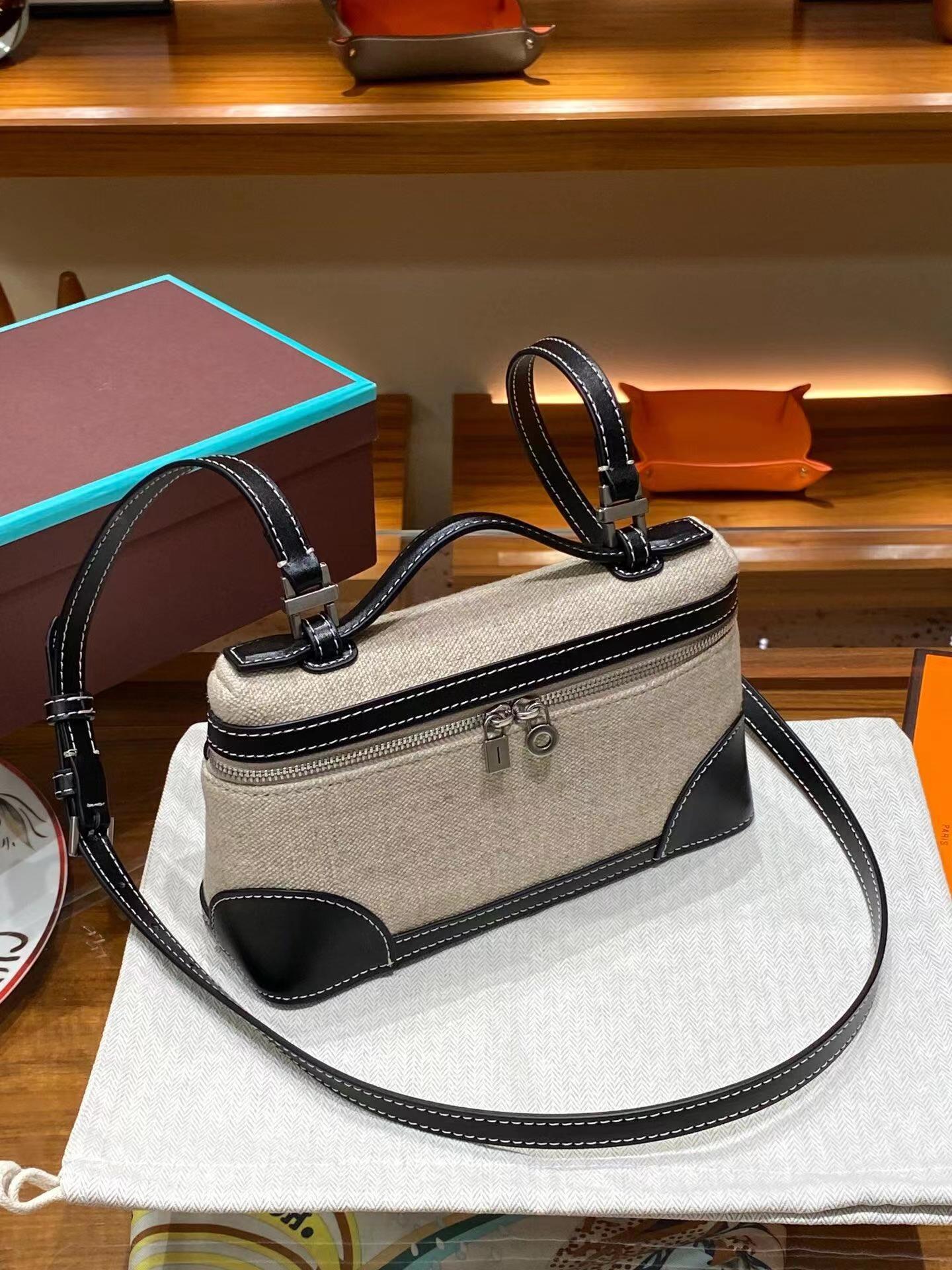 Women's Lunch Box Canvas Color Matching Popular Crossbody Bags
