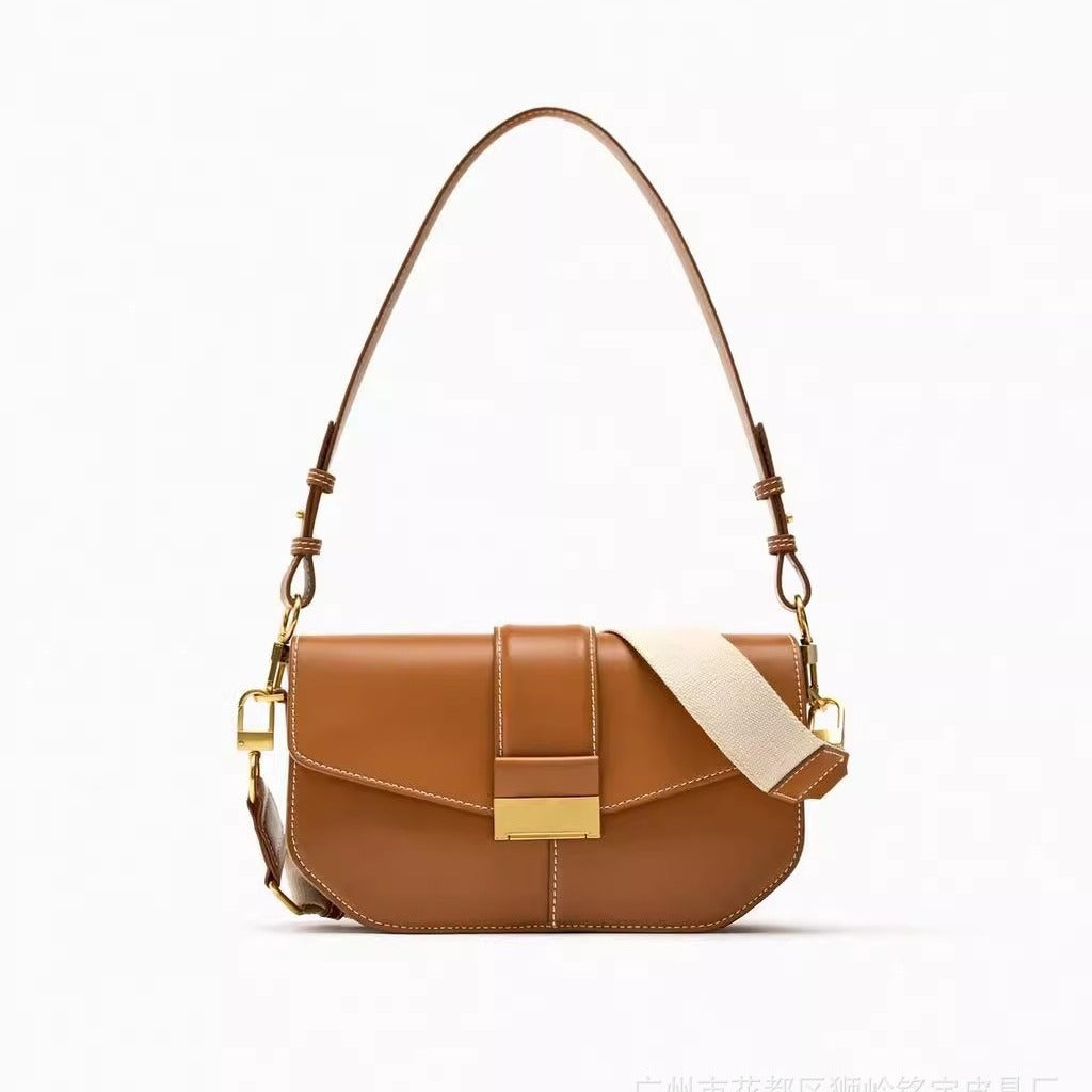Women's Simple Black Flip Original Fashion Armpit Bags