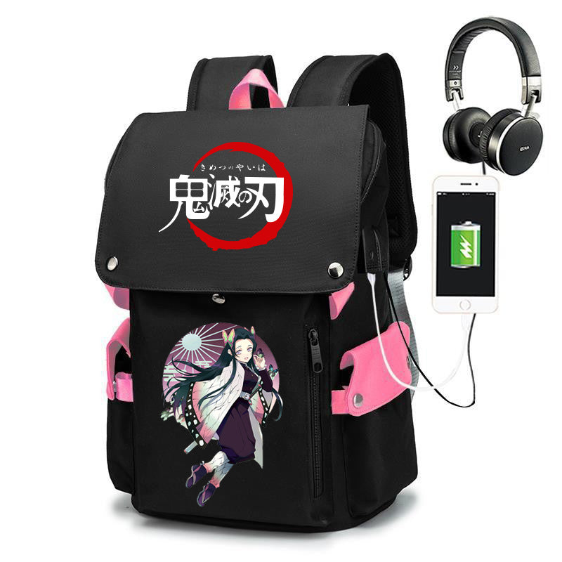 Cartoon Male Junior High Large Capacity Backpacks
