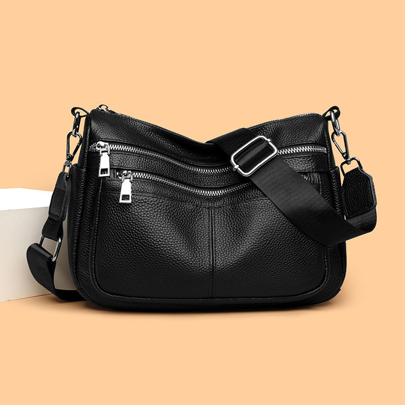 Women's Leather Large Capacity First Layer Bags
