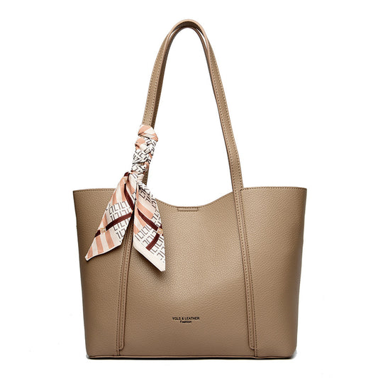 Women's Retro Solid Color Scarf Commuter Shoulder Bags