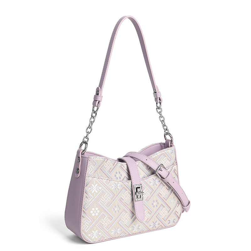 Women's Ethnic Style High-grade Underarm National Light Bags