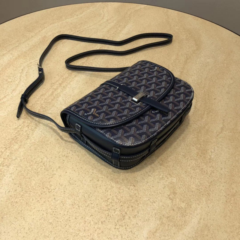 Slouchy Single Saddle Dog Teeth Monogram Shoulder Bags