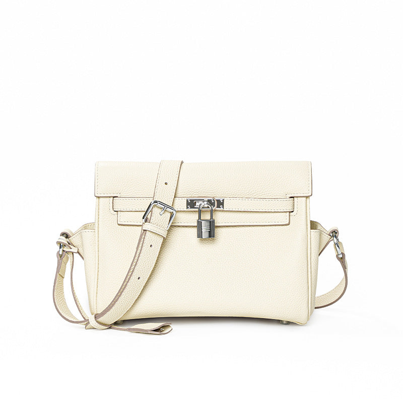 Women's Cowhide Kelly Black Portable Commuter High-grade Shoulder Bags