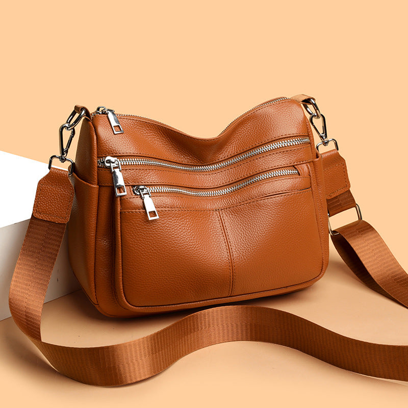 Women's Leather Large Capacity First Layer Bags