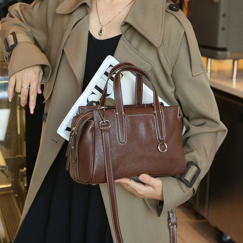 New Women's Genuine Leather Bowling Fashion Bags