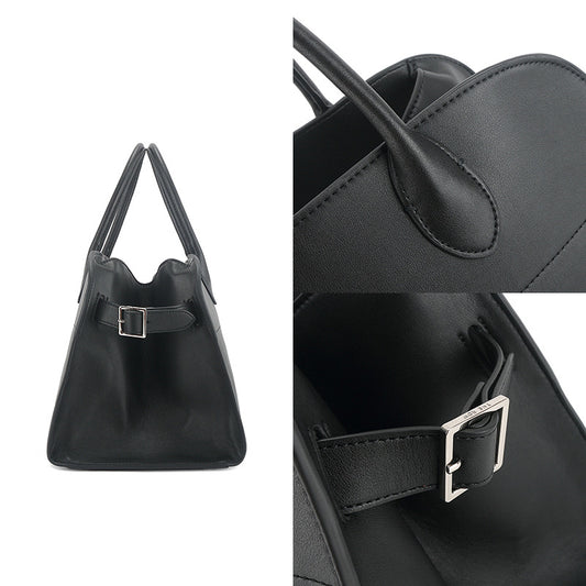 Women's Horizontal Cowhide Large Capacity Commuter Handbags