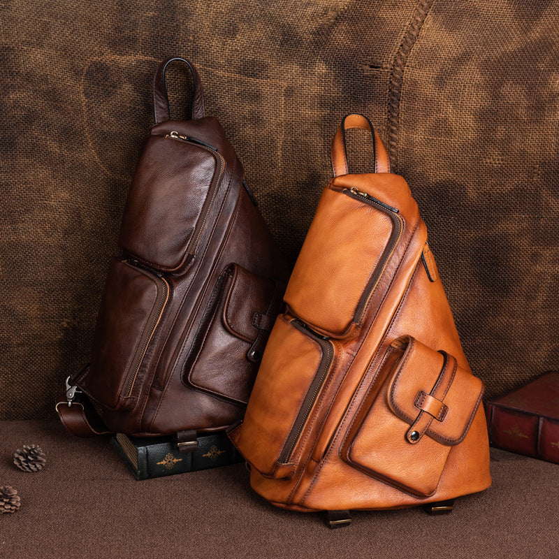 Fashion Men's Leather Business Multifunction For Backpacks