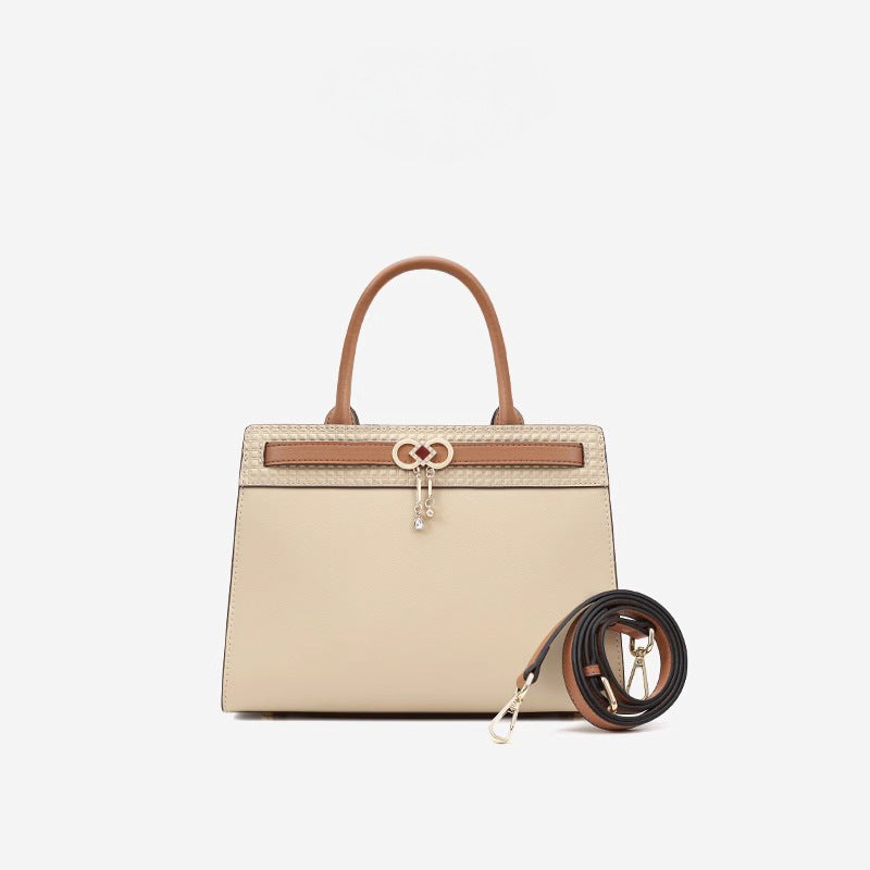 Women's Solid Color Art Design Fashion Hardware Handbags