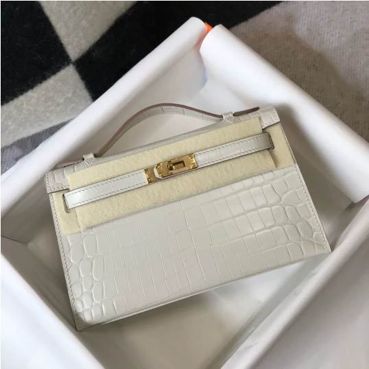 Women's Crocodile Pattern Mini Generation Kelly Genuine Crossbody Bags