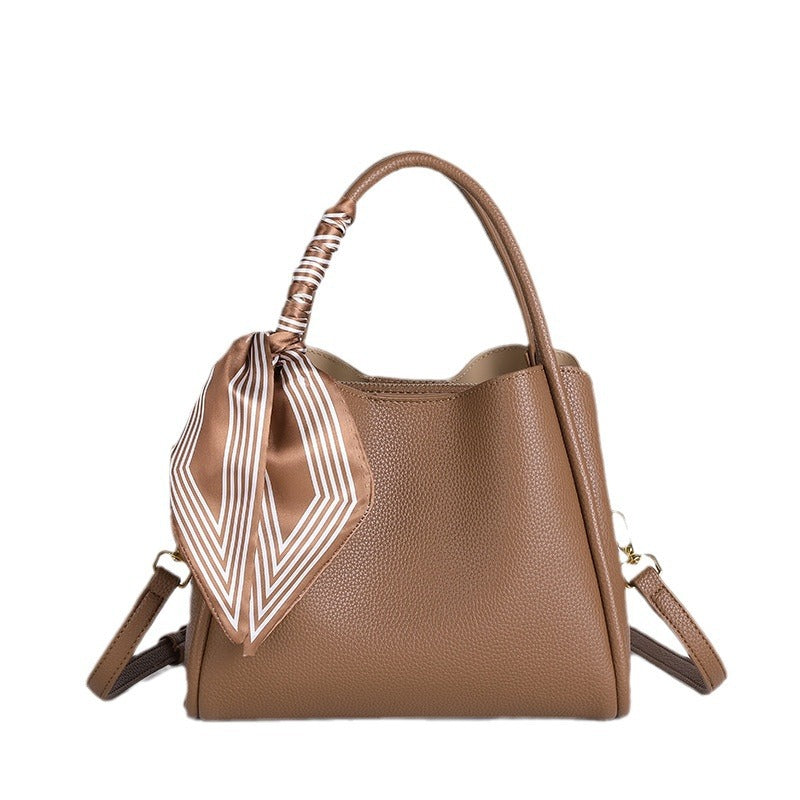Women's Capacity Korean Style Pure Color Minimal Handbags