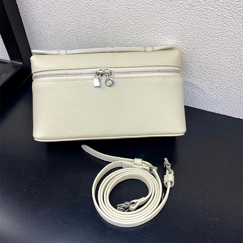 Layer Cowhide Lunch Box Portable Niche Crossbody Bags