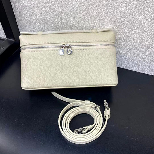 Layer Cowhide Lunch Box Portable Niche Crossbody Bags