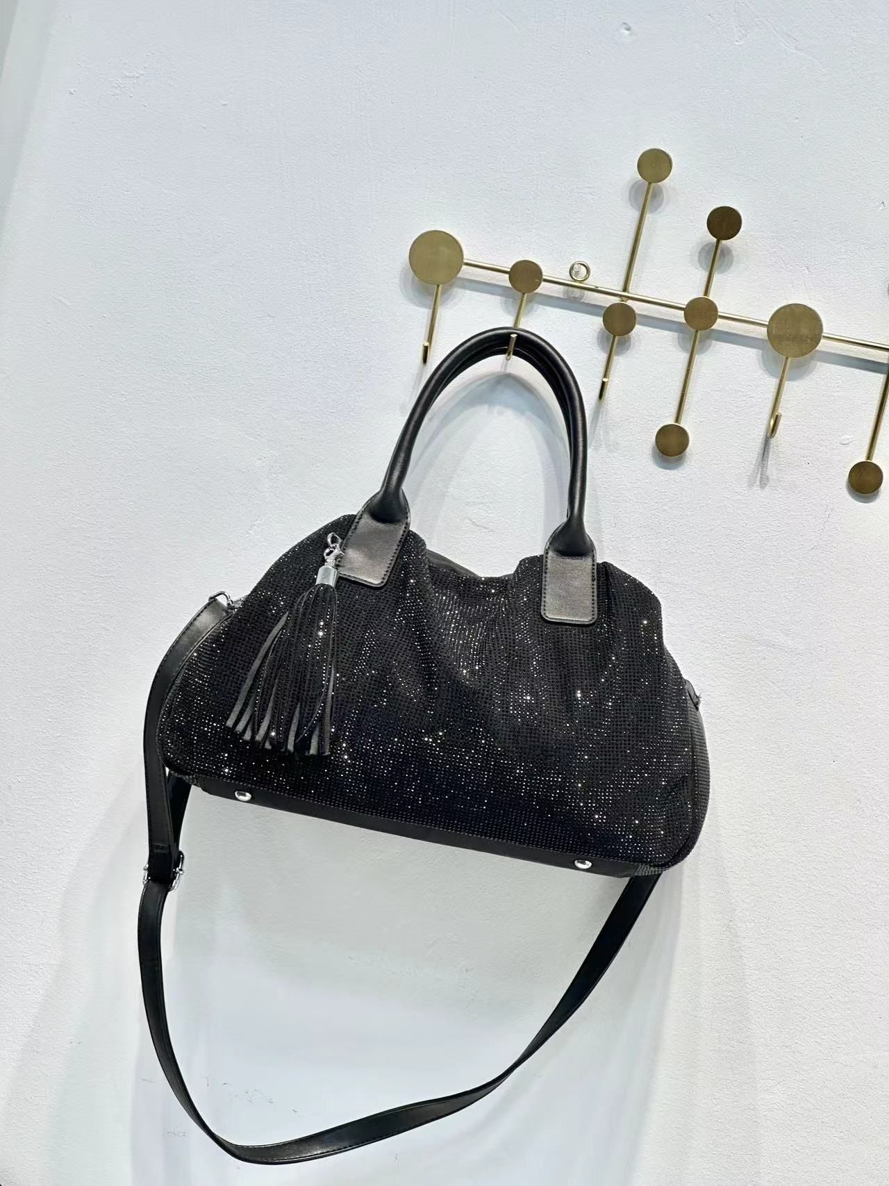 Women's Rhinestone Fashion Shiny Large Capacity Handbags