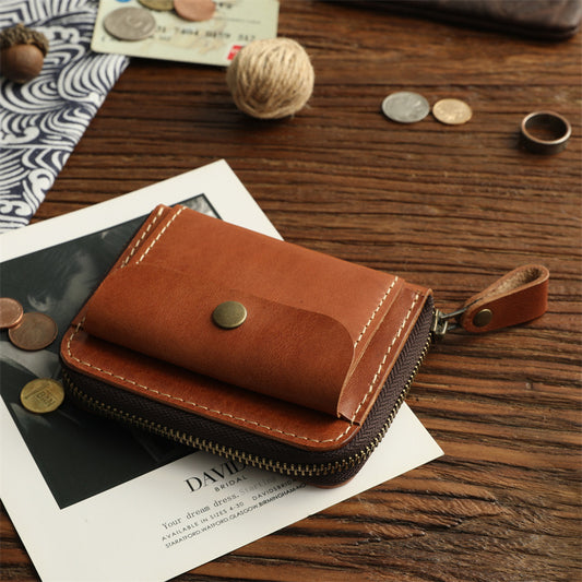 Men's Layer Cowhide Short Genuine Leather Inside Men's Wallets