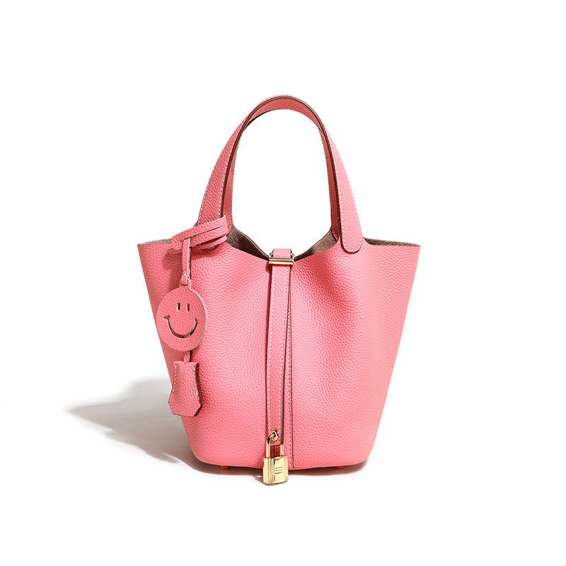 Women's Vegetable Basket Genuine Leather Niche Advanced Mother Handbags