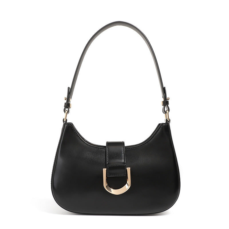 Women's Design High-grade Cowhide Baguette Commuter Stylish Shoulder Bags