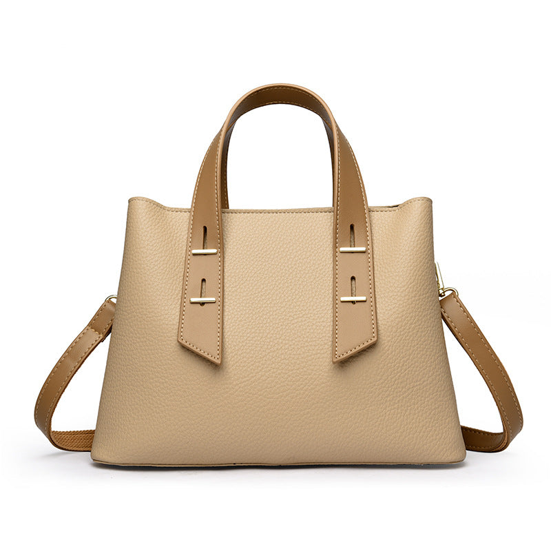 Women's Simple Large Capacity Soft Leather High Bags