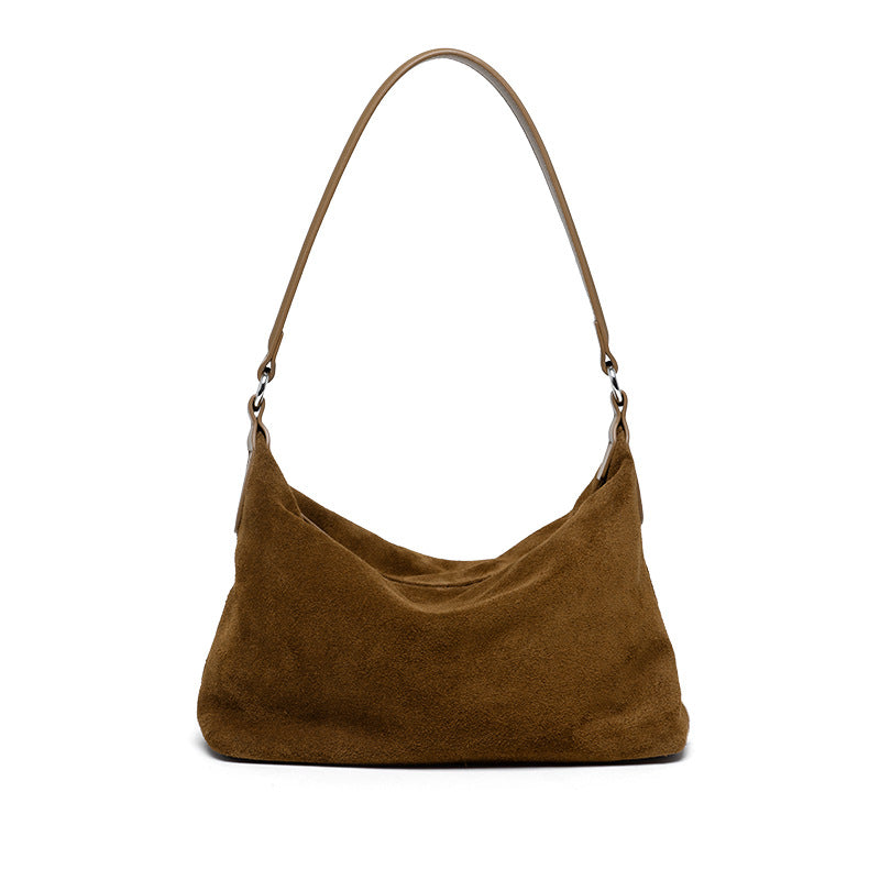 Comfortable Women's Underarm Frosted Cowhide One Handbags