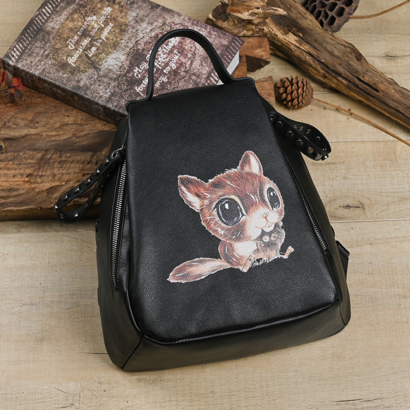 Top Layer Leather Chinese Style Retro Backpacks