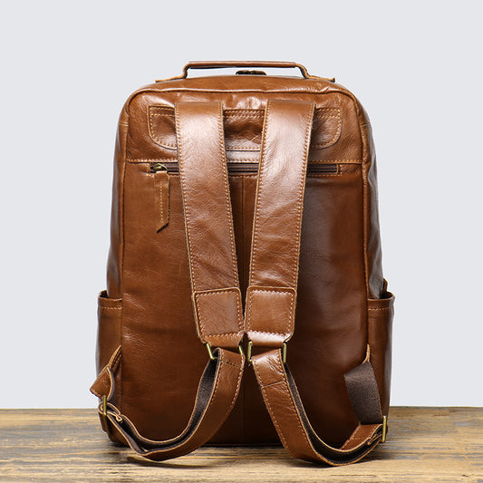 Women's & Men's & Cowhide Large Capacity Computer Handbags