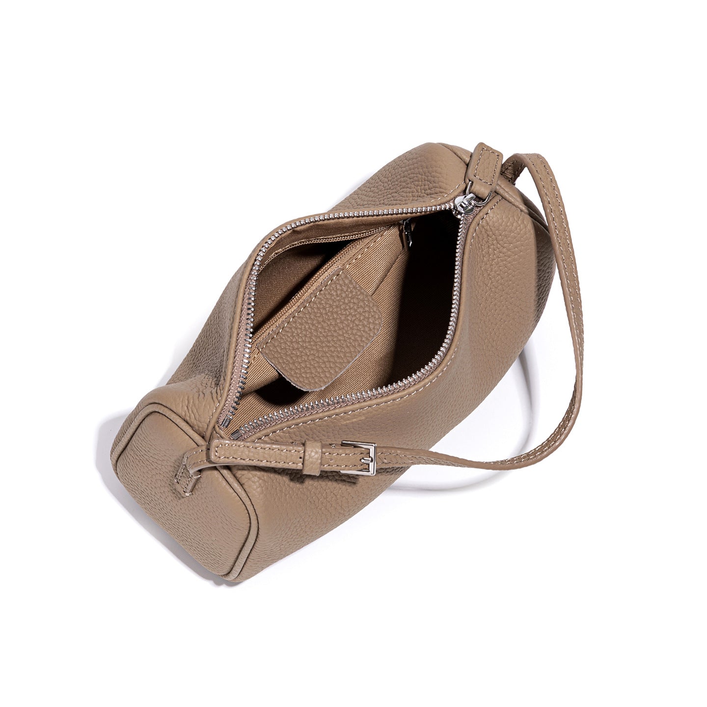 Charming First Layer Cowhide Zipper Round Bags