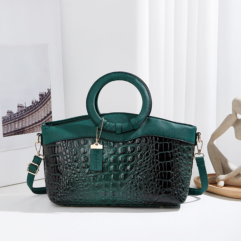 Women's Unique Stylish Personalized Crocodile Pattern Crossbody Bags