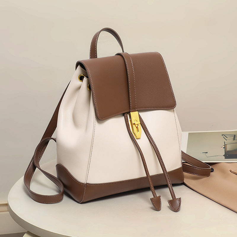 Fashion Large Capacity Junior High Genuine Backpacks