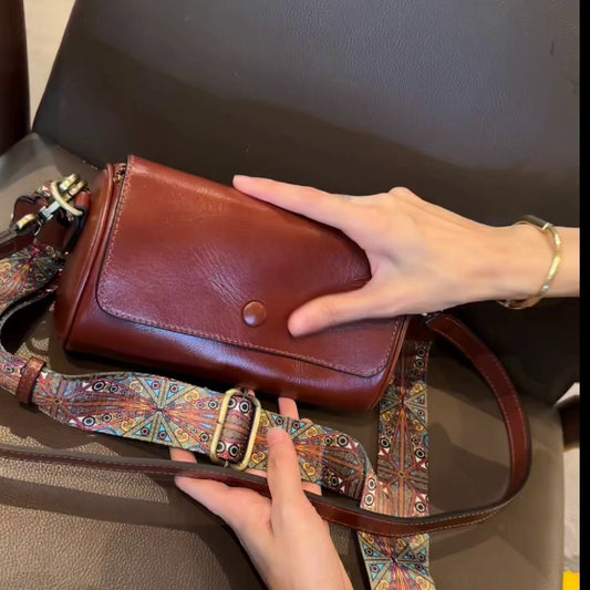 Women's Fashion Genuine Leather Niche High-grade Feeling Crossbody Bags