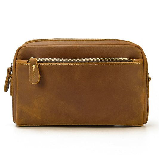 Women's & Men's & Crazy Horse Leather Clutch Vintage Genuine Men's Handbags