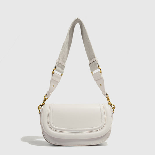 Women's Home Saddle Fashion Broadband Contrast Color Crossbody Bags
