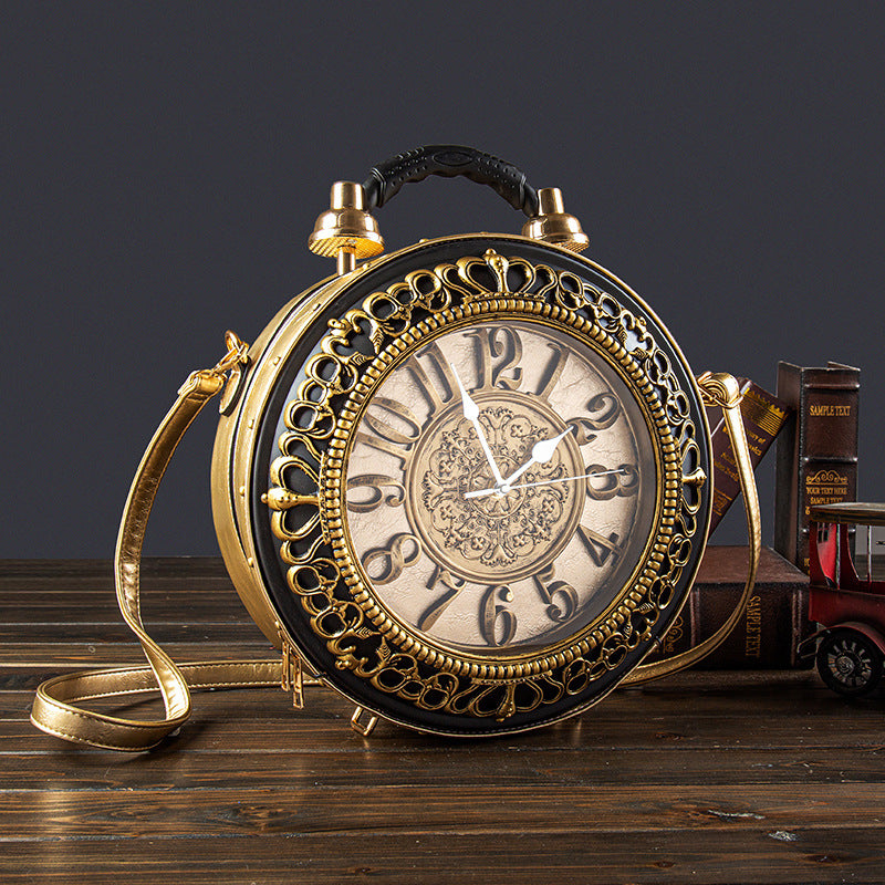 Trendy Innovative Personality Classic Retro Clock Shoulder Bags