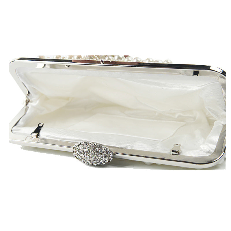 Women's Colorful Moon Pearl Embroidery Hand-held Imitation Evening Bags