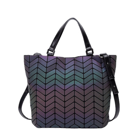 Women's Pattern Luminous Geometric Rhombus Spring Portable Handbags