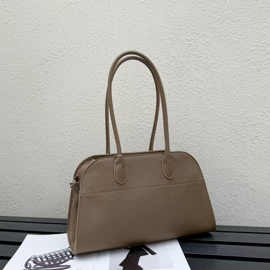 Large Capacity High-grade Lychee Pattern Cowhide Bags