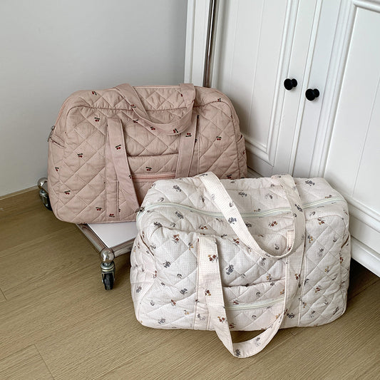 Niche Portable Quilted Mummy Large Capacity Shoulder Bags