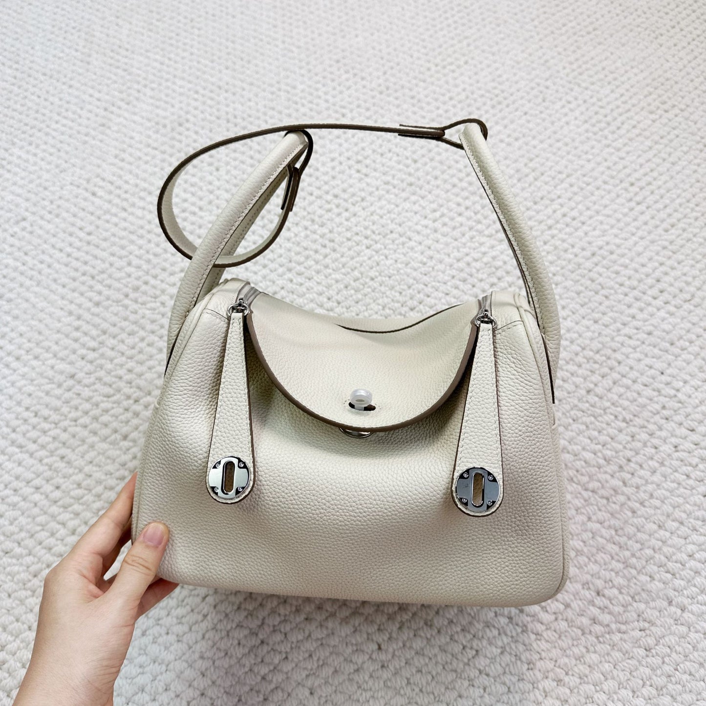 Women's First Layer Cowhide Lindy Large Capacity Bags