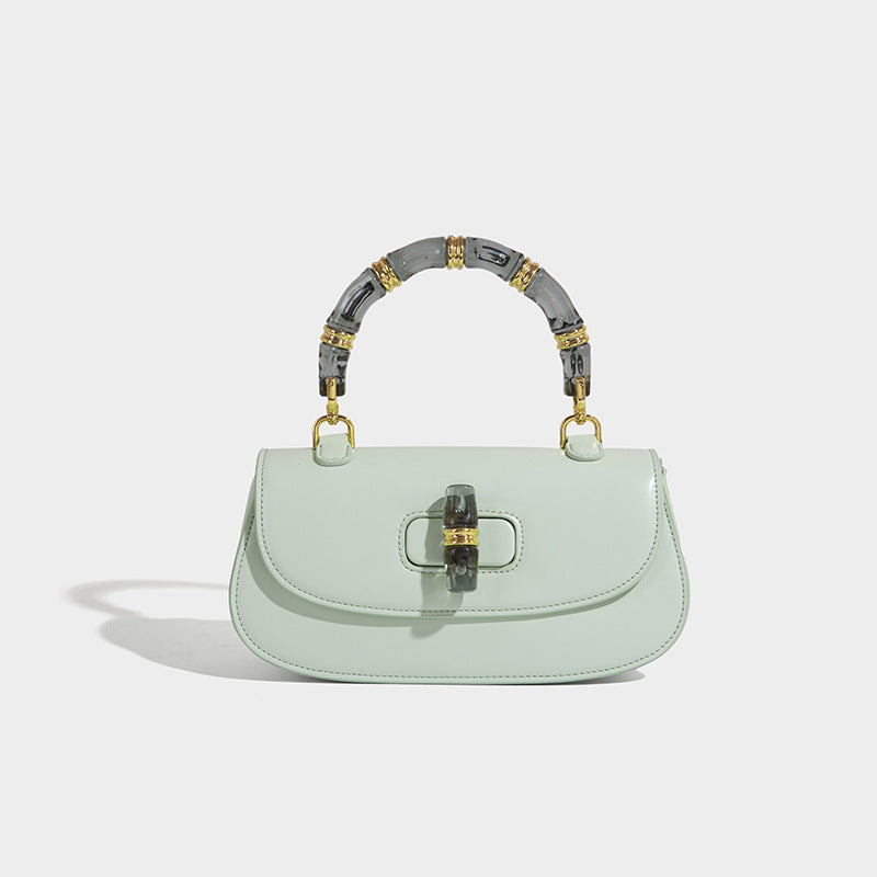 Women's Crystal Bamboo Saddle High-grade Simple Trendy Shoulder Bags