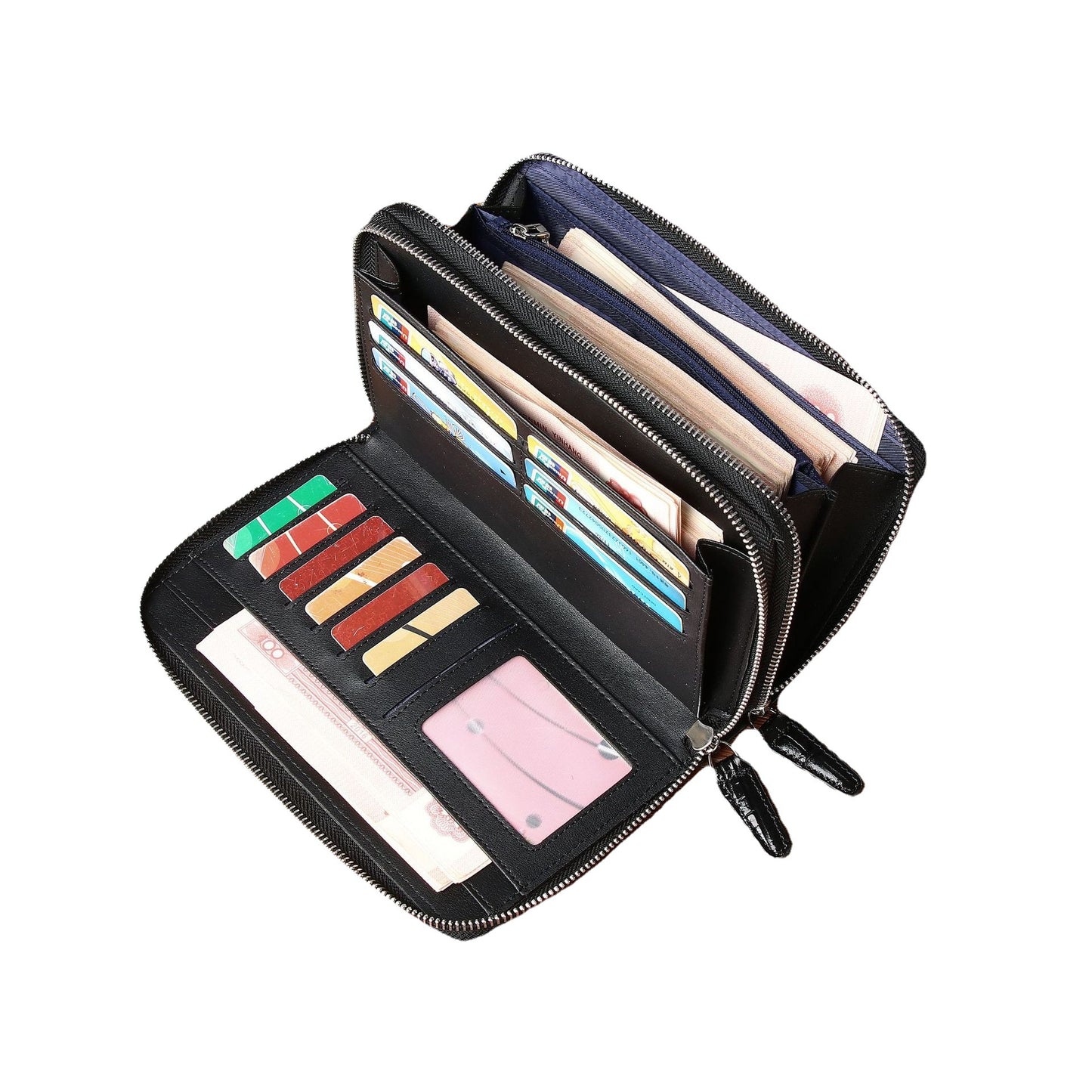 Men's Belly Pattern Double Pull Leather Fashion Classic Men's Handbags