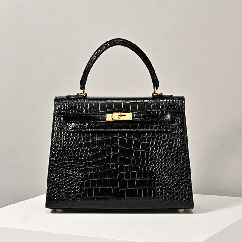 Crocodile Pattern Kai Stylish Genuine Leather Shoulder Bags