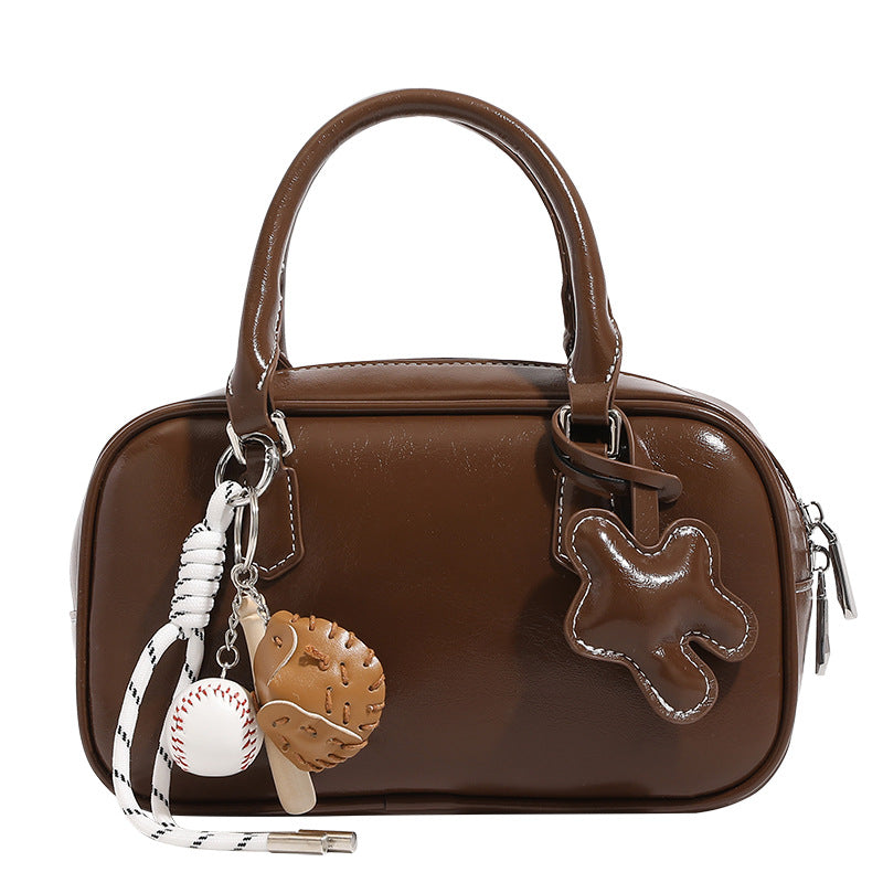 Design Bowling Female Cute Vintage Boston Bags