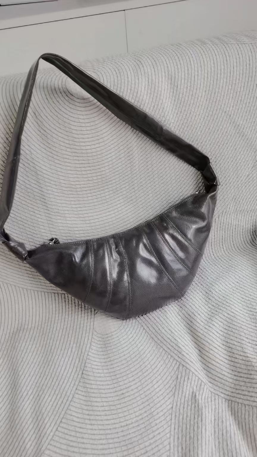 Graceful Croissant Songbag Genuine Leather Dumpling Crossbody Bags
