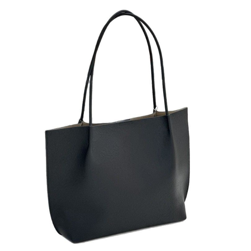 Simple Big Fashion Vegetable Tanned Soft Shoulder Bags