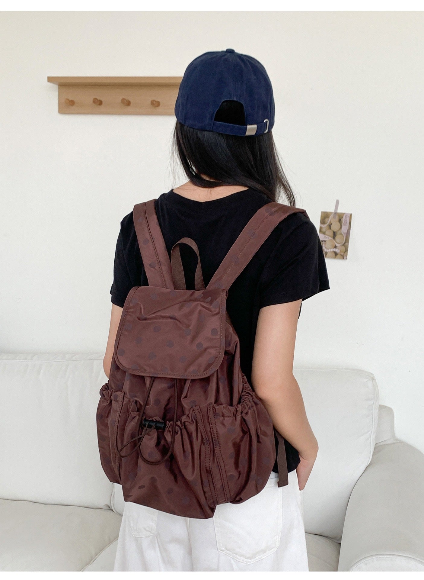 Women's Summer Preppy Style Popular Polka Dot Design Tote Bags