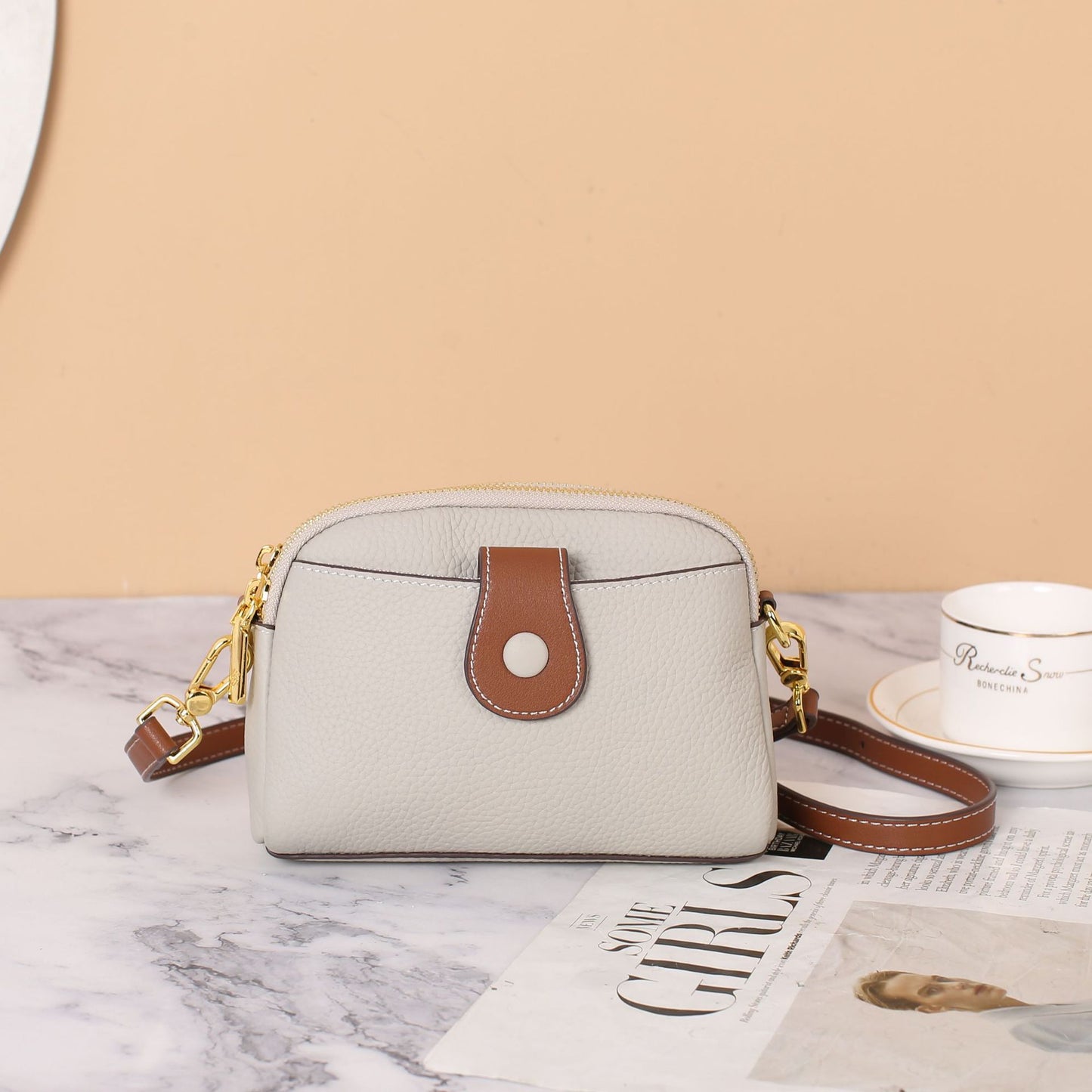 Women's Genuine Leather Fashion First Layer Cowhide Crossbody Bags