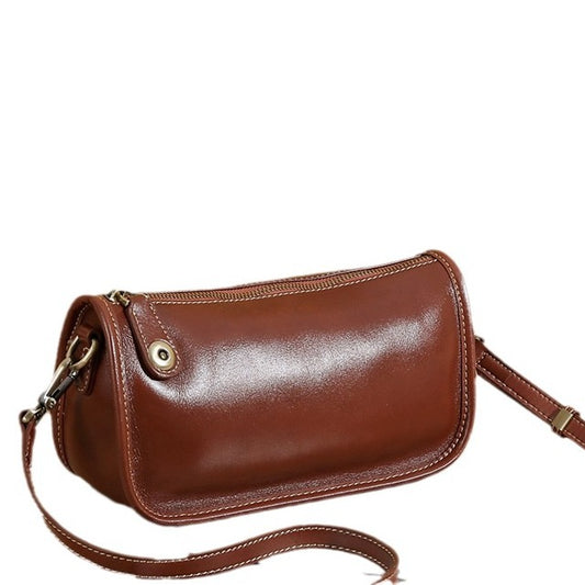 Women's Genuine Leather Dumpling Retro Commuter High-grade Crossbody Bags