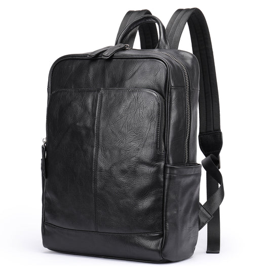 Men's Genuine Leather Business First Layer Cowhide Backpacks