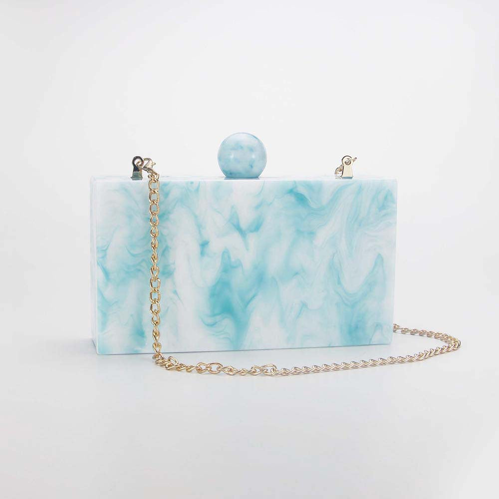 Women's Marble Acrylic Fashion Clutch Dinner Wedding Bags
