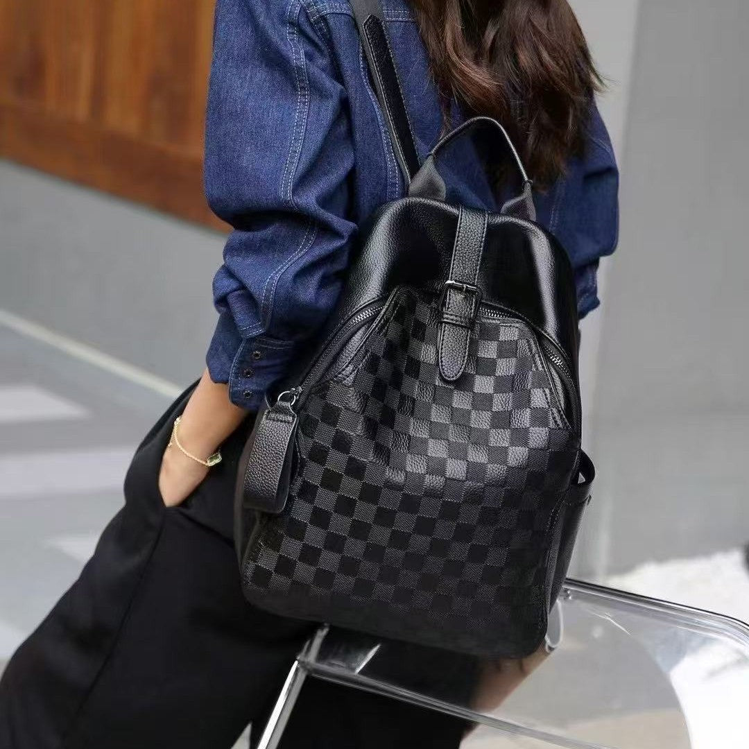Creative Classy Women's Checked Fashion Simple Backpacks